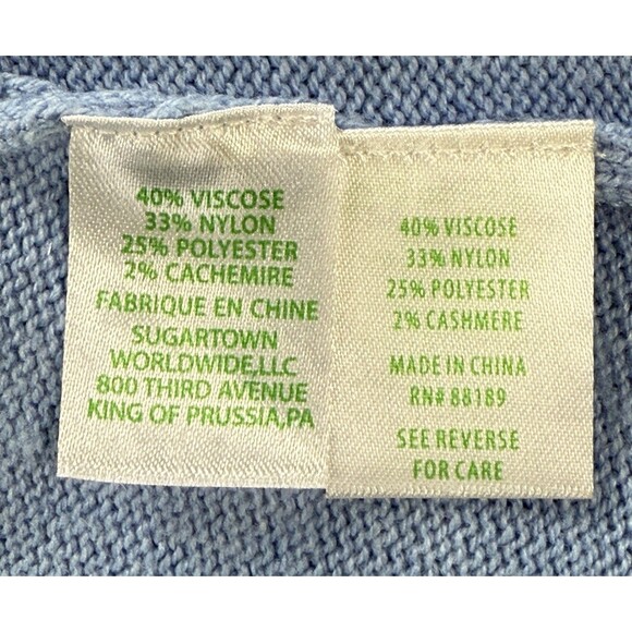 Lilly Pulitzer Women’s Coastal Chic Light Blue Open Front Cozy Cardigan Size Med - Picture 6 of 9